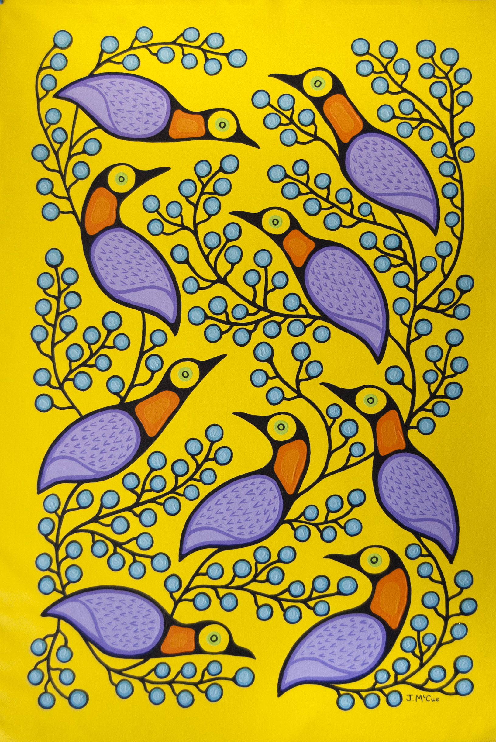 “Blueberry Fields 2” Acrylic on canvas 51” x 36”